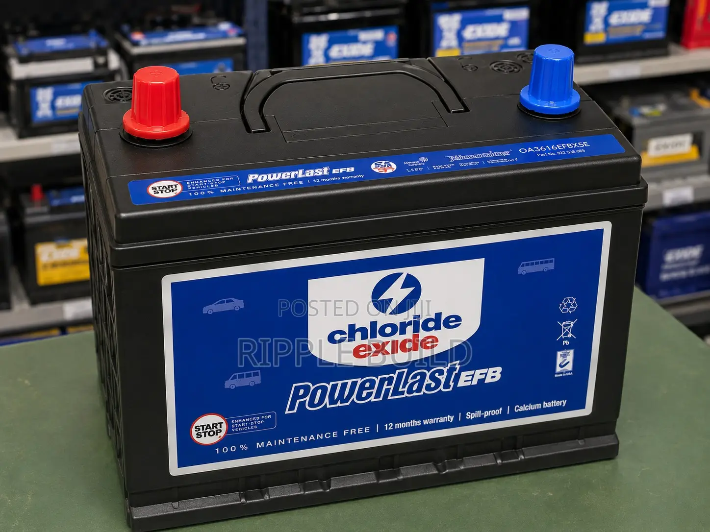 80Ah Chloride Exide PowerLast N70MF EFB 600CCA Car Battery