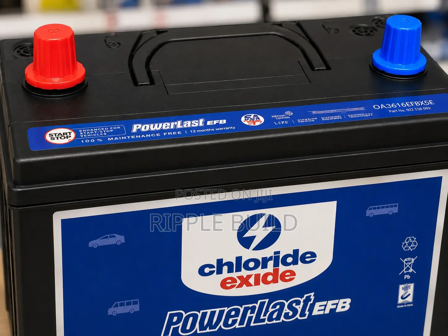 80Ah Chloride Exide PowerLast N70MF EFB 600CCA Car Battery