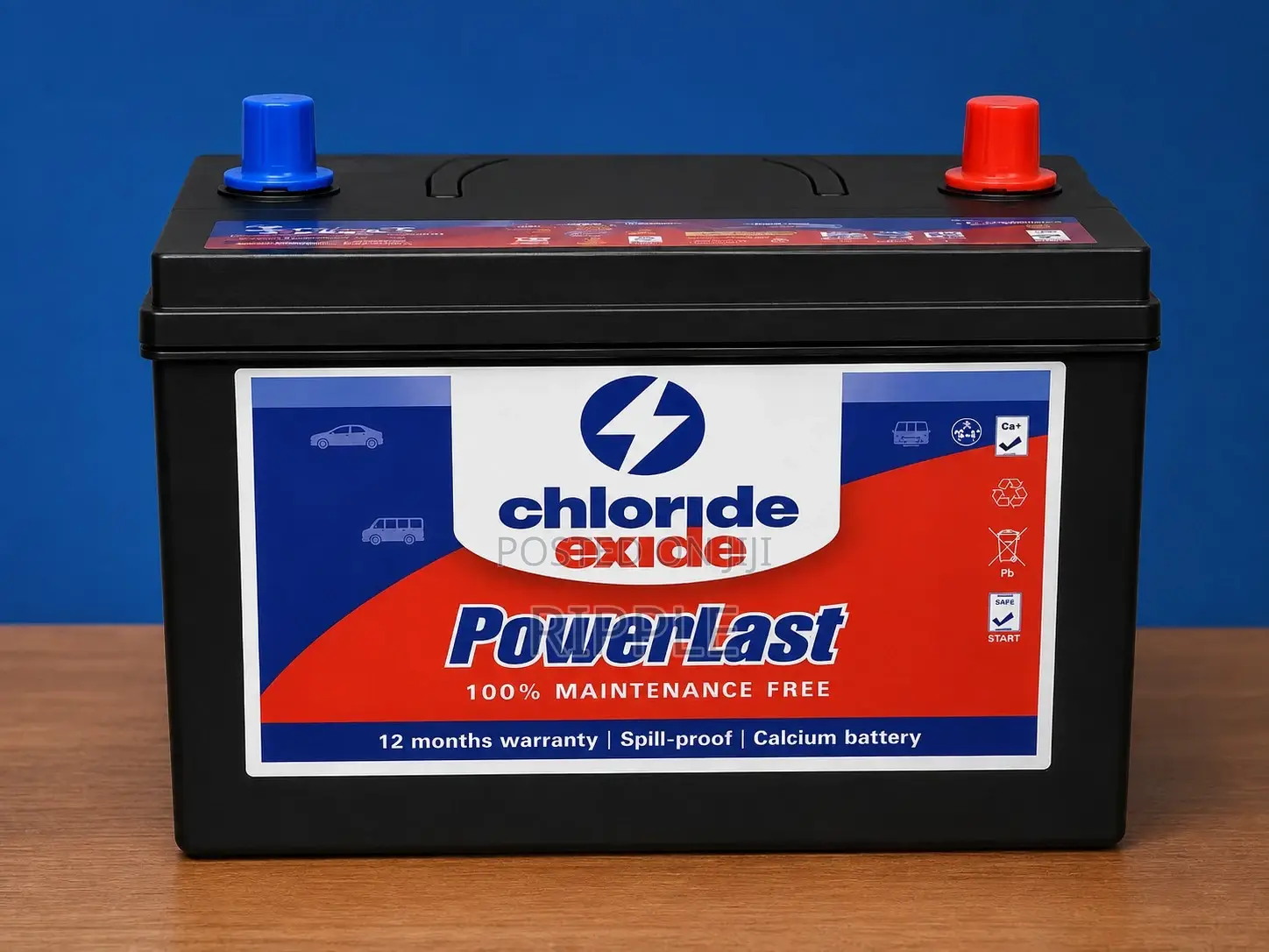 65Ah Chloride Exide PowerLast NS70MFL 417CCA Maintenance Free Battery