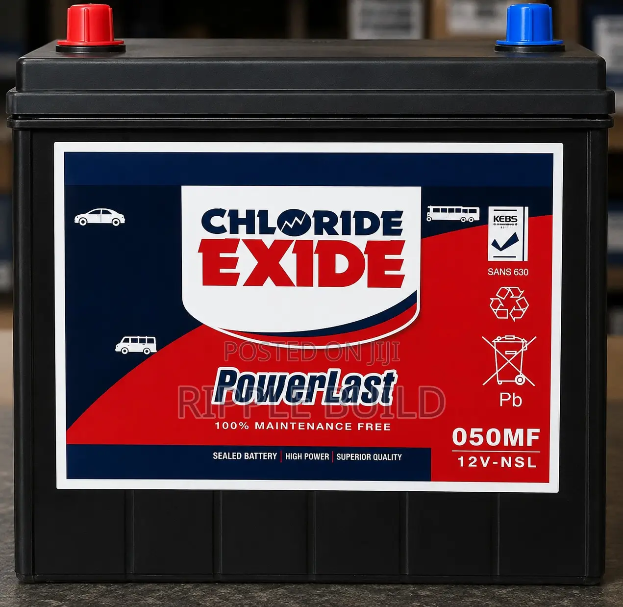 50Ah Chloride Exide PowerLast 050MF Maintenance Free Battery