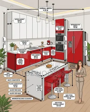 Special Measured Kitchen Cabinets 1,050,000/- Per Running Meter