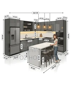 Special Measured Kitchen Cabinets 1,050,000/- Per Running Meter