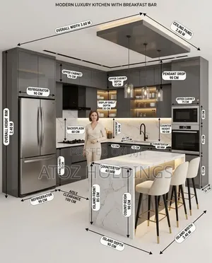 Special Measured Kitchen Cabinets 1,050,000/- Per Running Meter