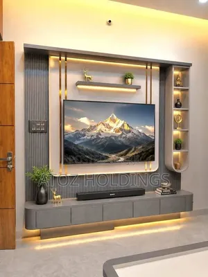 Wall Unit TV Stands Square Shape Design Any Colour From 2,000,000/-