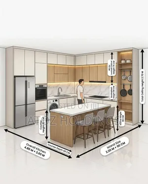 Standard Kitchen Cabinets in Any Colour From 1,000,000/- Order Now