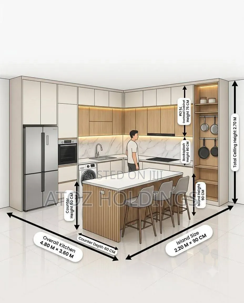Standard Kitchen Cabinets in Any Colour From 1,000,000/- Order Now