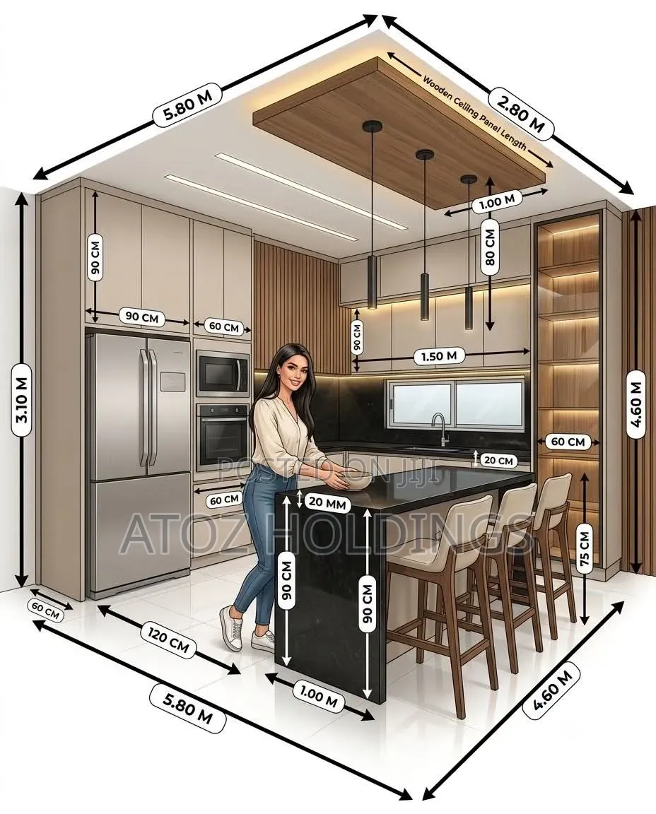 Standard Kitchen Cabinets in Any Colour From 1,000,000/- Order Now