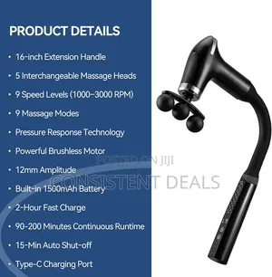 Massage Gun With Upgraded Extension Handle