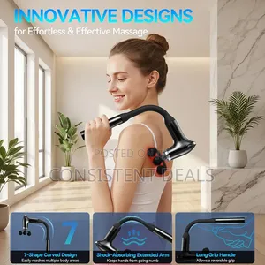 Massage Gun With Upgraded Extension Handle