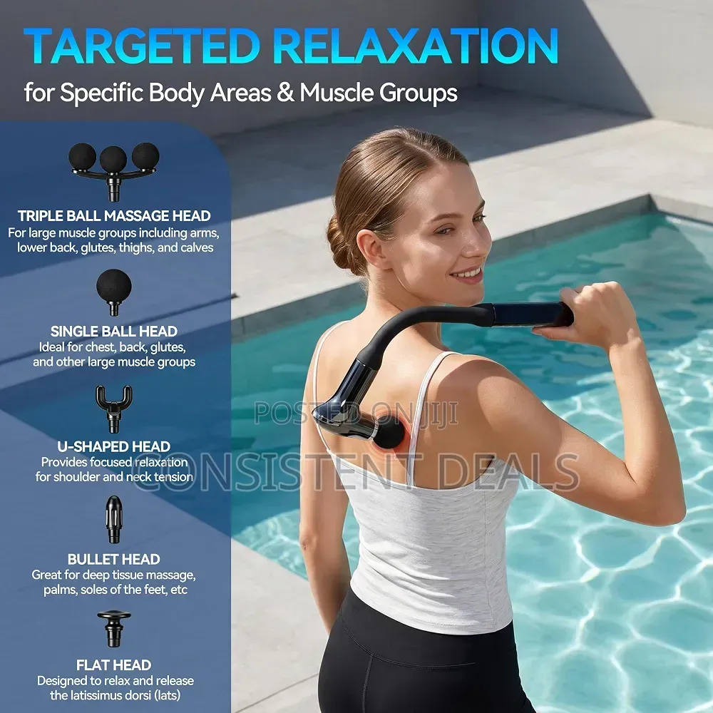 Massage Gun With Upgraded Extension Handle