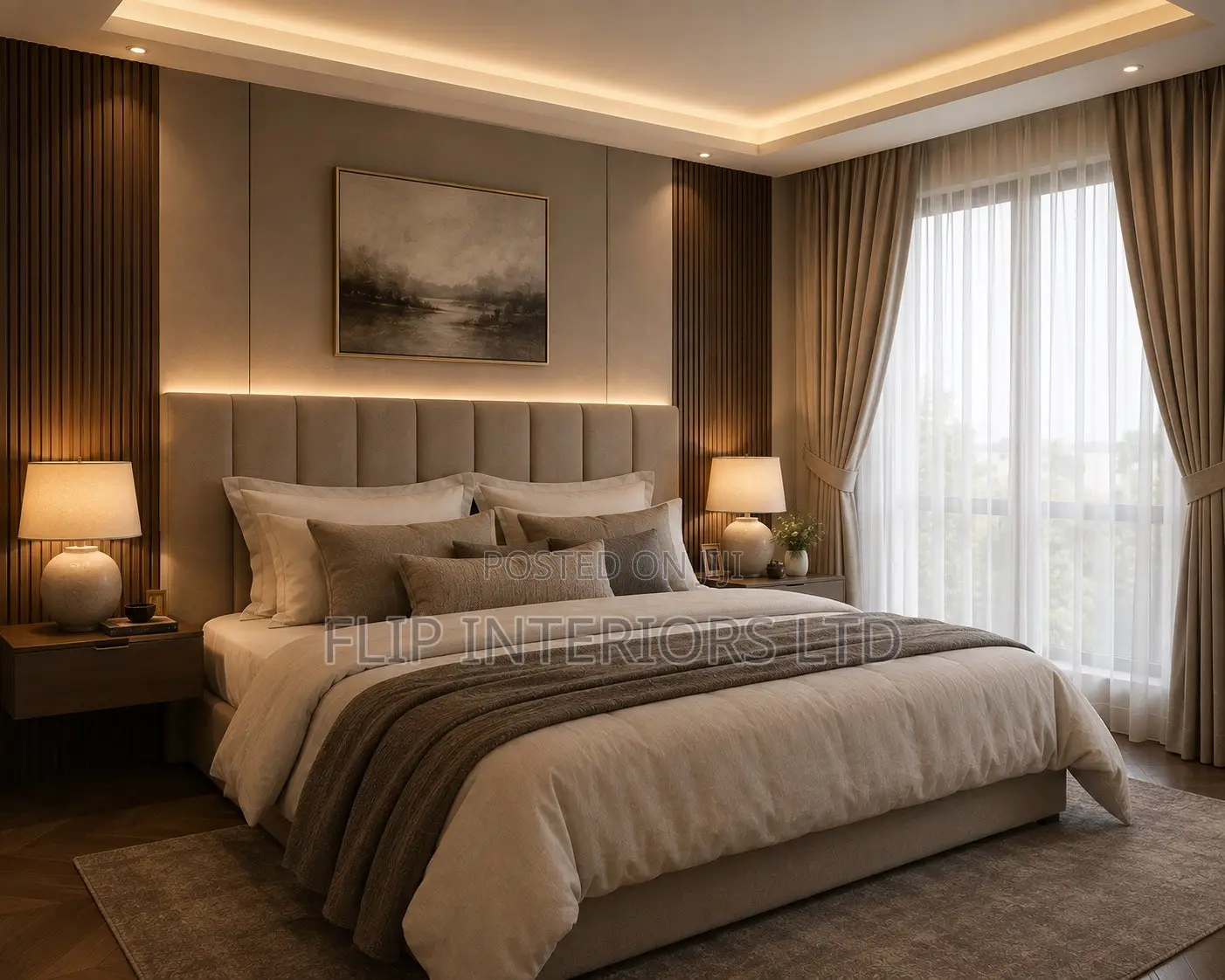 Soft Curtains Layered Bedding Styling