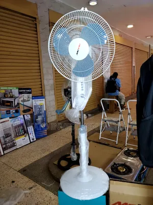 MeWe 16-Inch White Electric Pedestal Stand Fan
