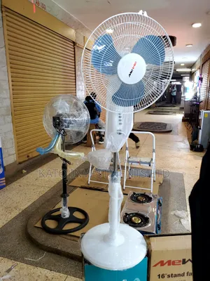 MeWe 16-Inch White Electric Pedestal Stand Fan