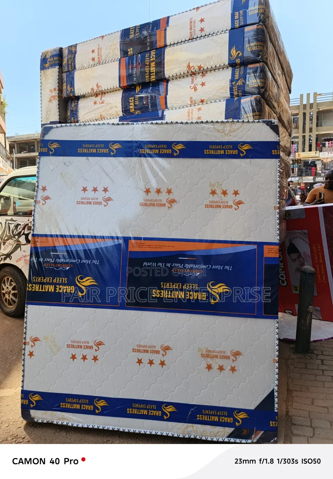 6x6 by 8inches. Grace Foam Mattress. Fiber Mattress High Density