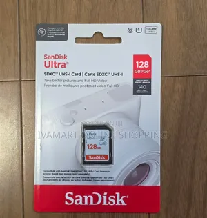 128GB SanDisk Ultra Memory Card for Cameras - Full HD Photos, Videos