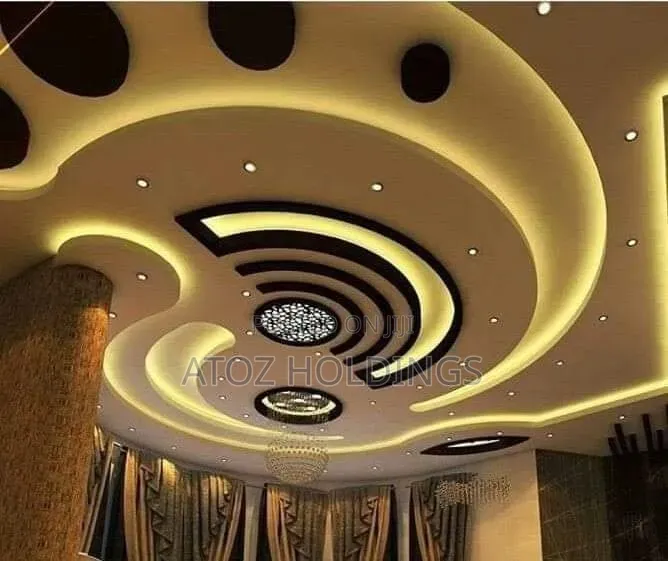 Rustic Gypsum Ceiling Design Customization Services