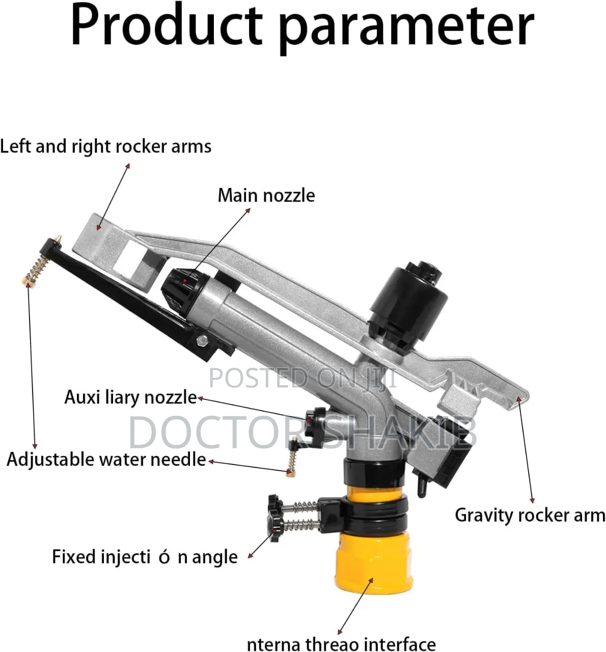 Long-Range Agricultural Impact Rain Gun Sprinkler