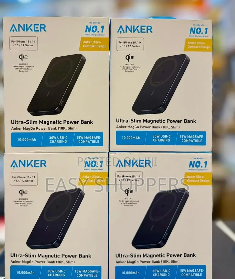 Anker Ultra Slim Mag Go Power Bank 30W, 10,000mah Magnetic Charger