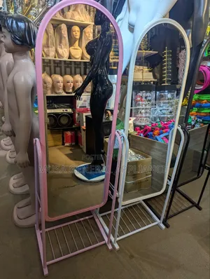 Full-Length Standing Dressing Mirrors With a Metallic Frame