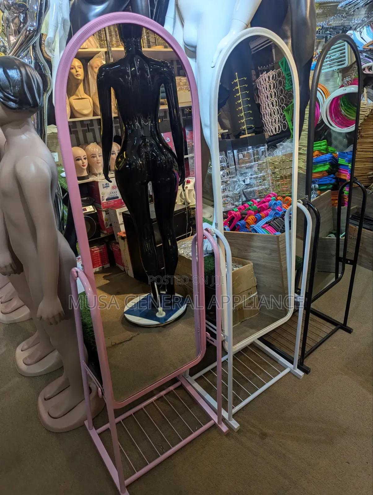 Full-Length Standing Dressing Mirrors With a Metallic Frame