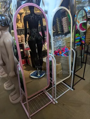 Full-Length Standing Dressing Mirrors With a Metallic Frame