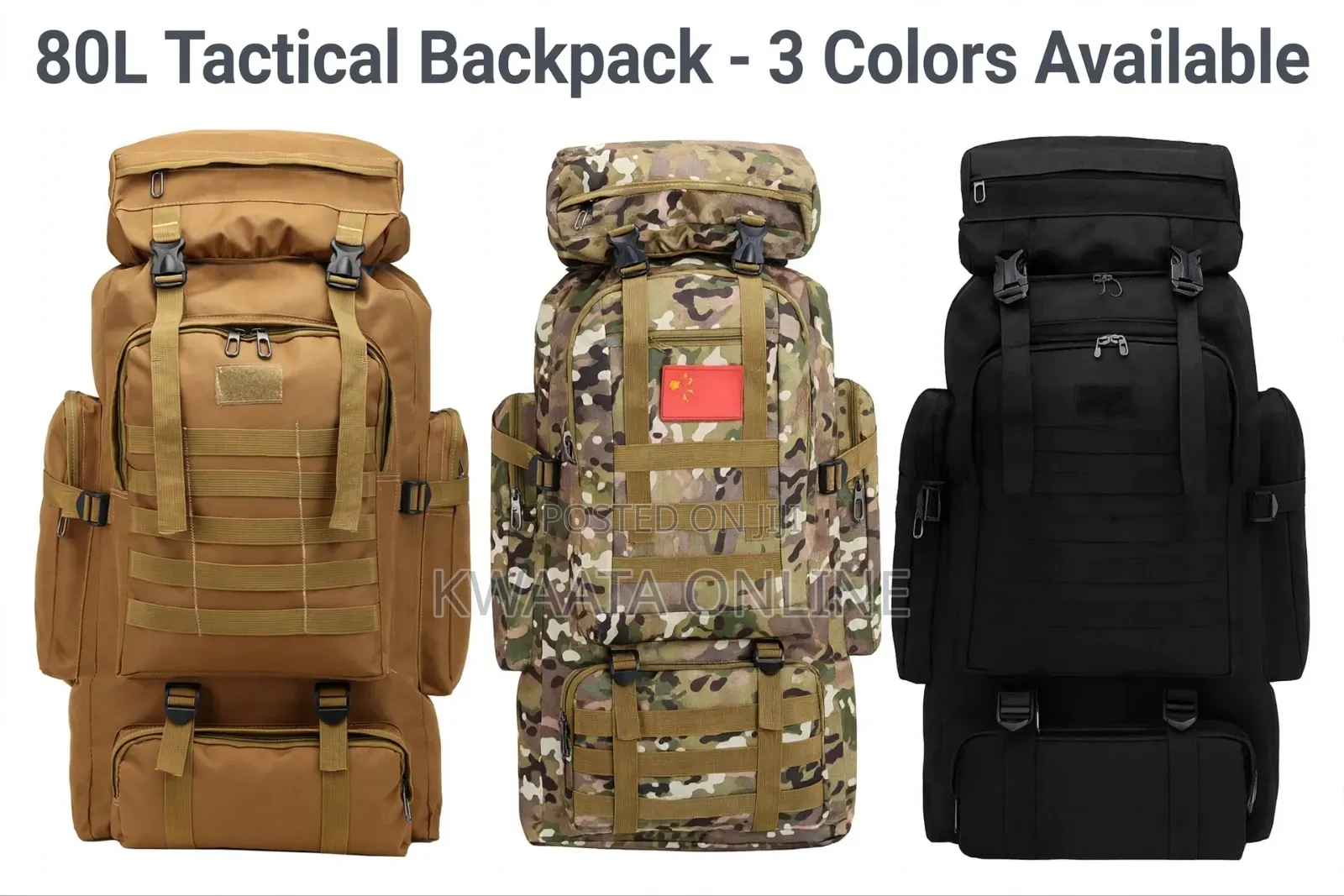 Backpack Rucksack Travel Hiking Camping Tactical Outdoor Bag