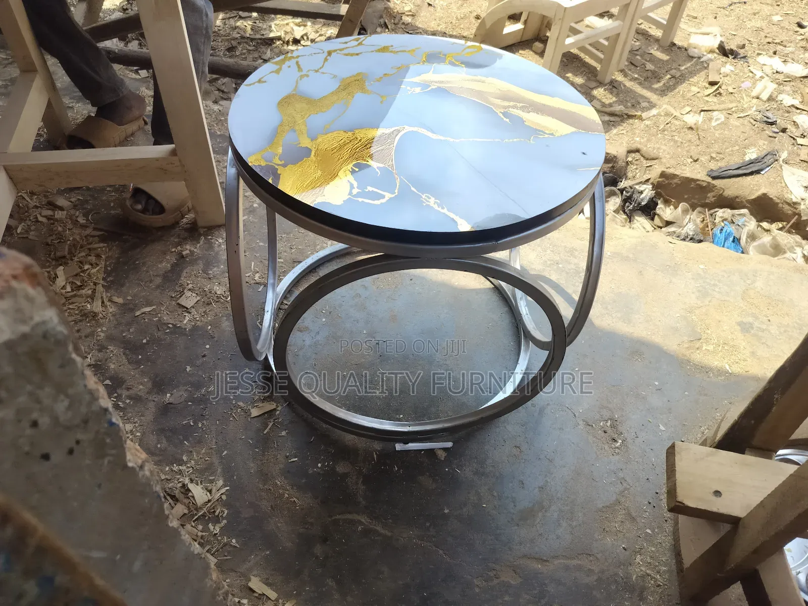 Modern Lavish Metallic Center Table