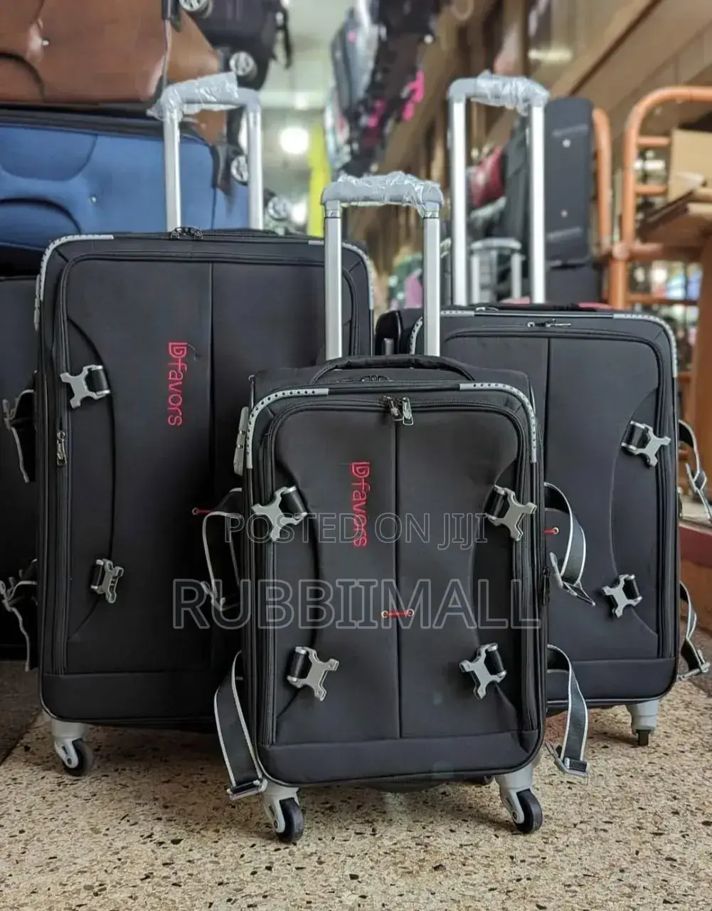 Dfavors Fabric Trolley Suitcase 3pc