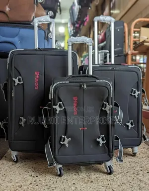 Dfavors Fabric Trolley Suitcase 3pc