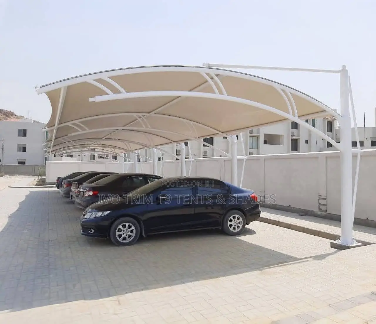 Curved Tension Fabric Carport