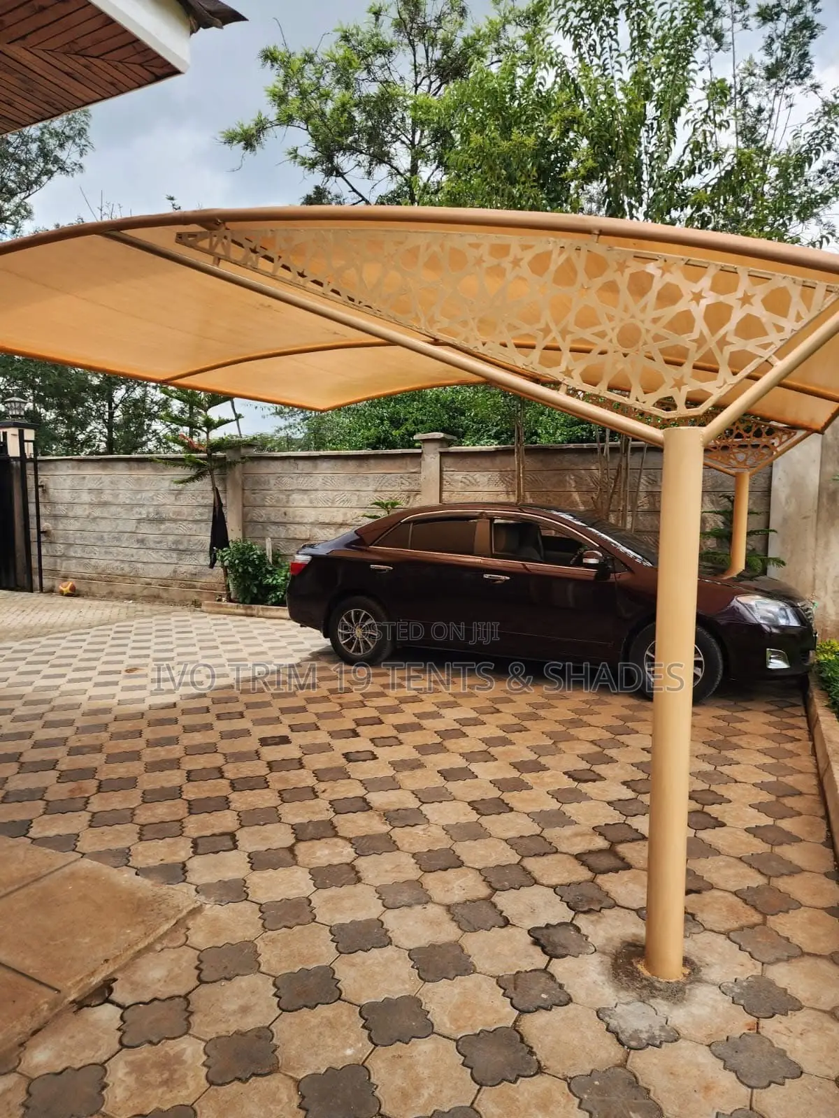 Decorative Curved Fabric Carport