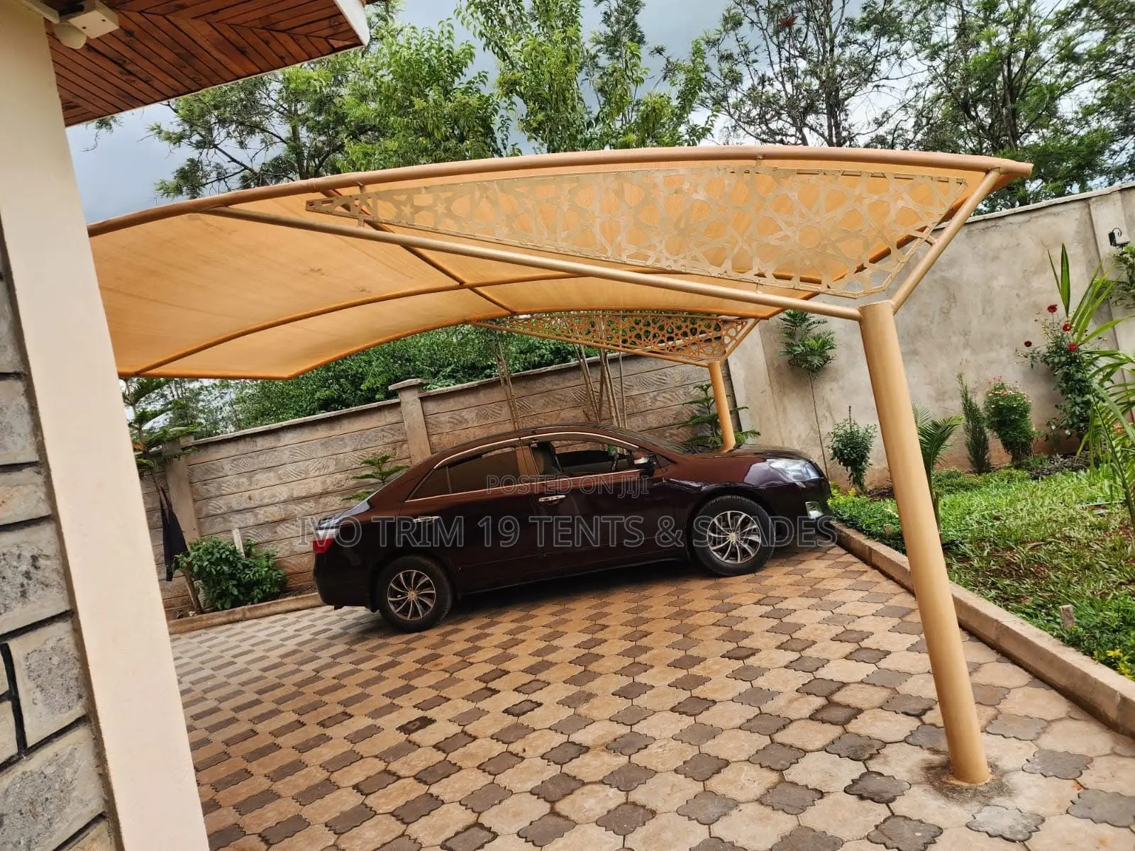 Decorative Curved Fabric Carport