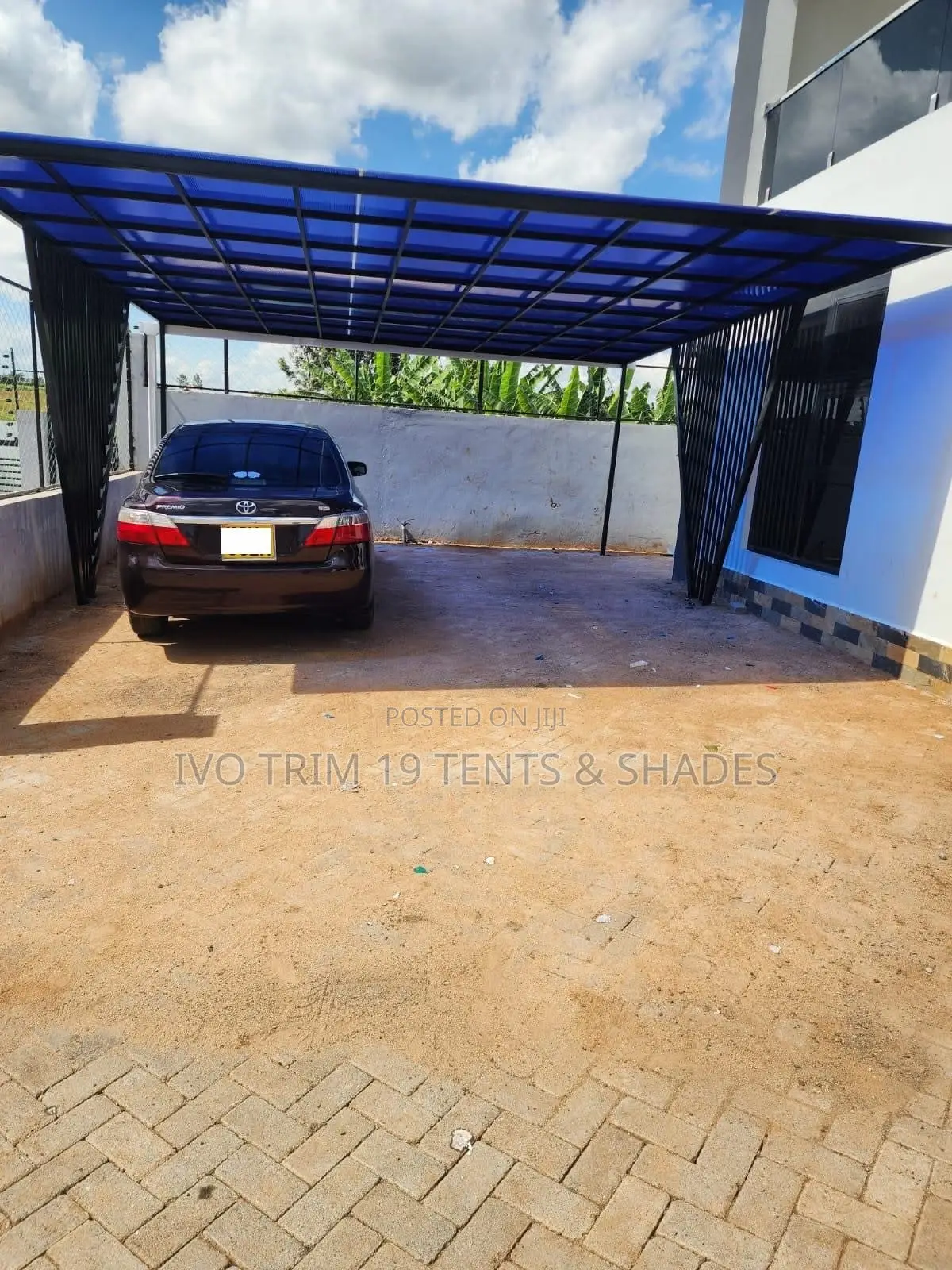 Blue Polycarbonate Carport