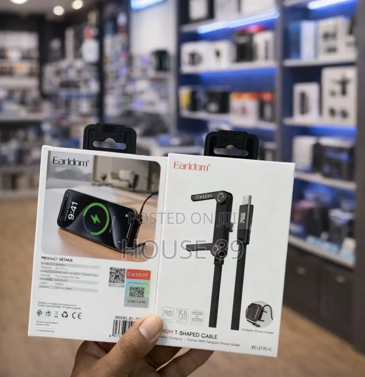 Earldom EC-217C-C 240W T-Shaped Charging Cable