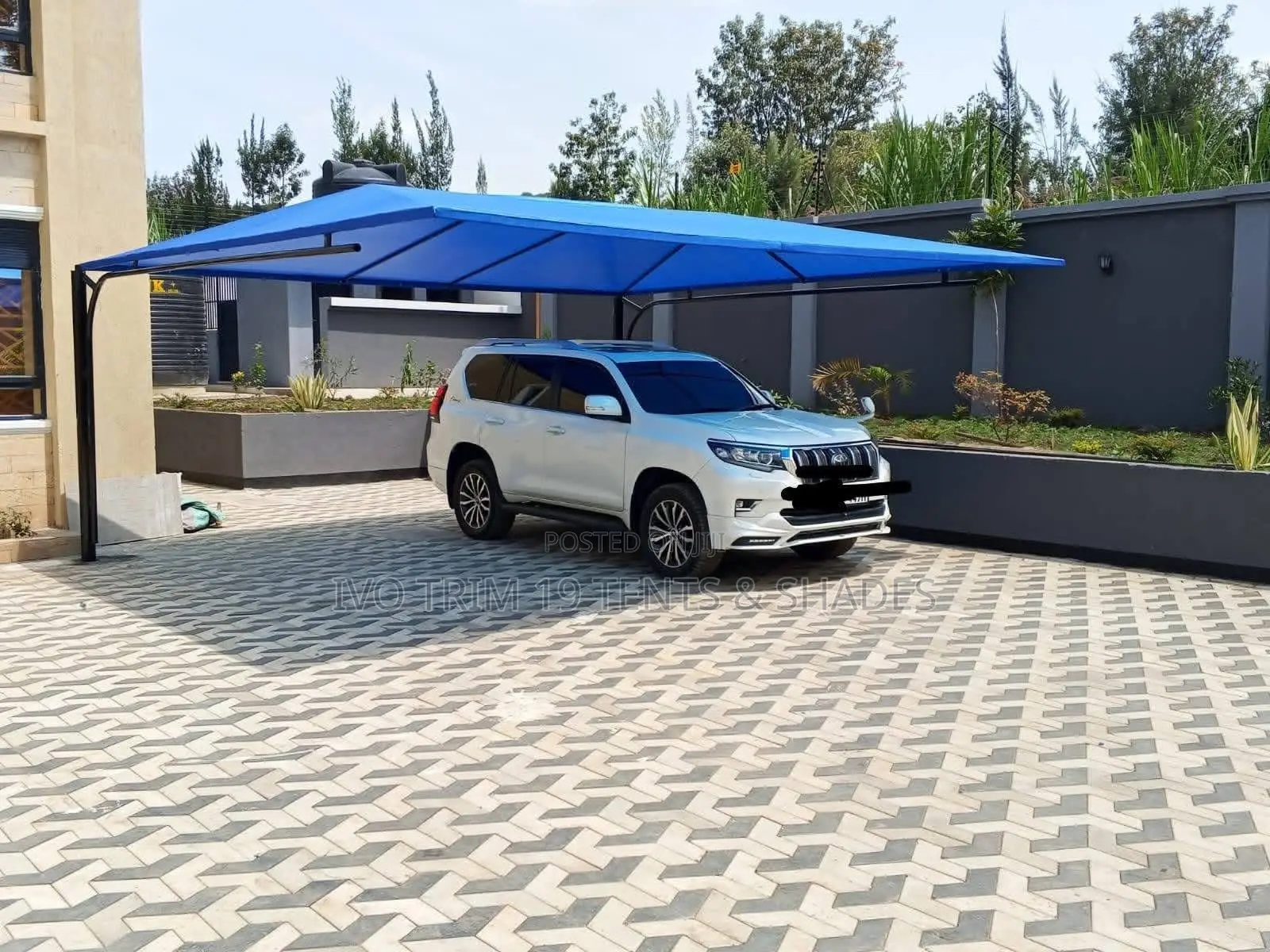 Blue Waterproof Carport
