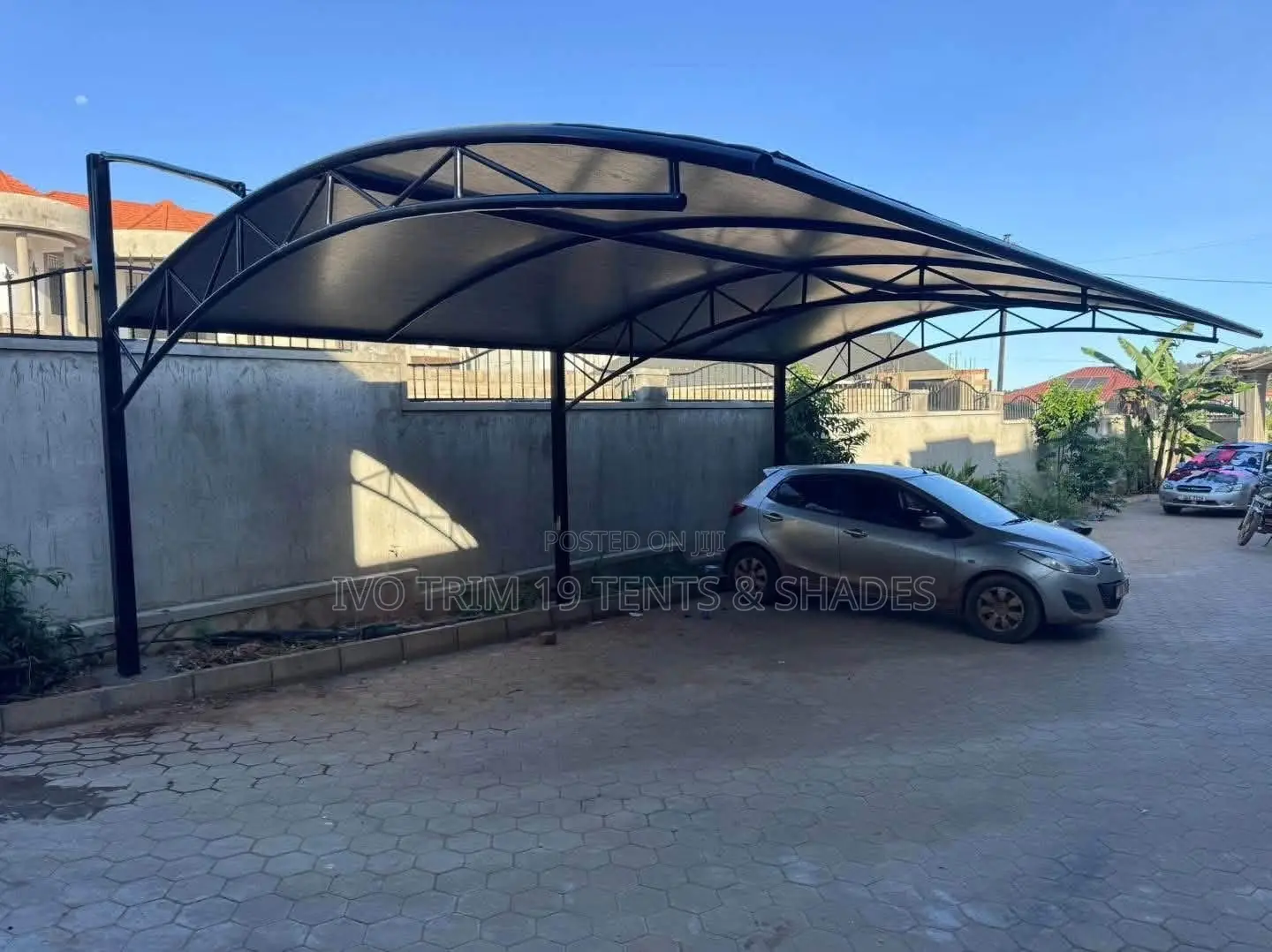 Truss-Frame Arched Parking Canopy
