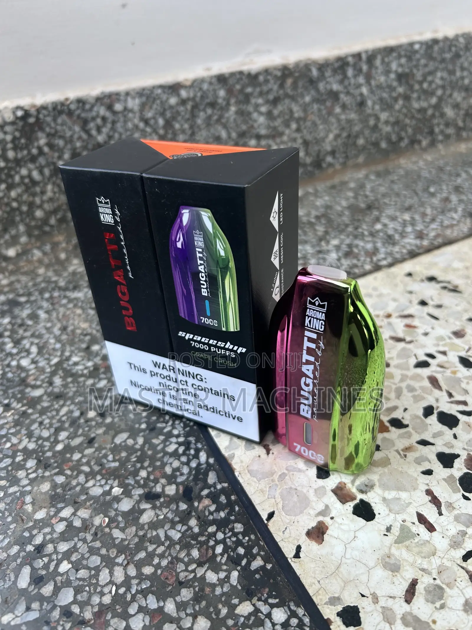 Grape Flavored Spaceship Vape With 7000puffs