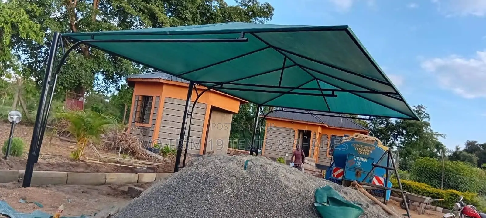 2. Square-Canopy Free-Standing Gazebo / Awning