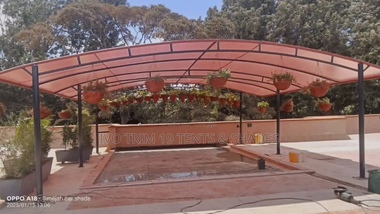 Tension-Canopy Free-Standing Carport