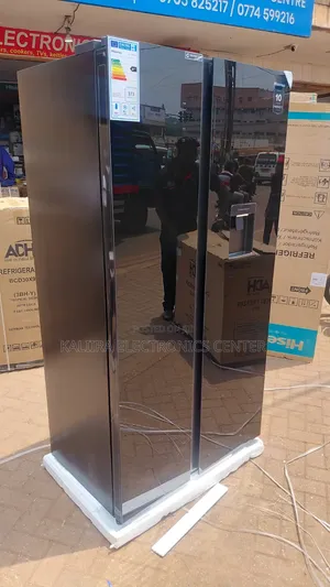 Glass Door Fridge Black Colour