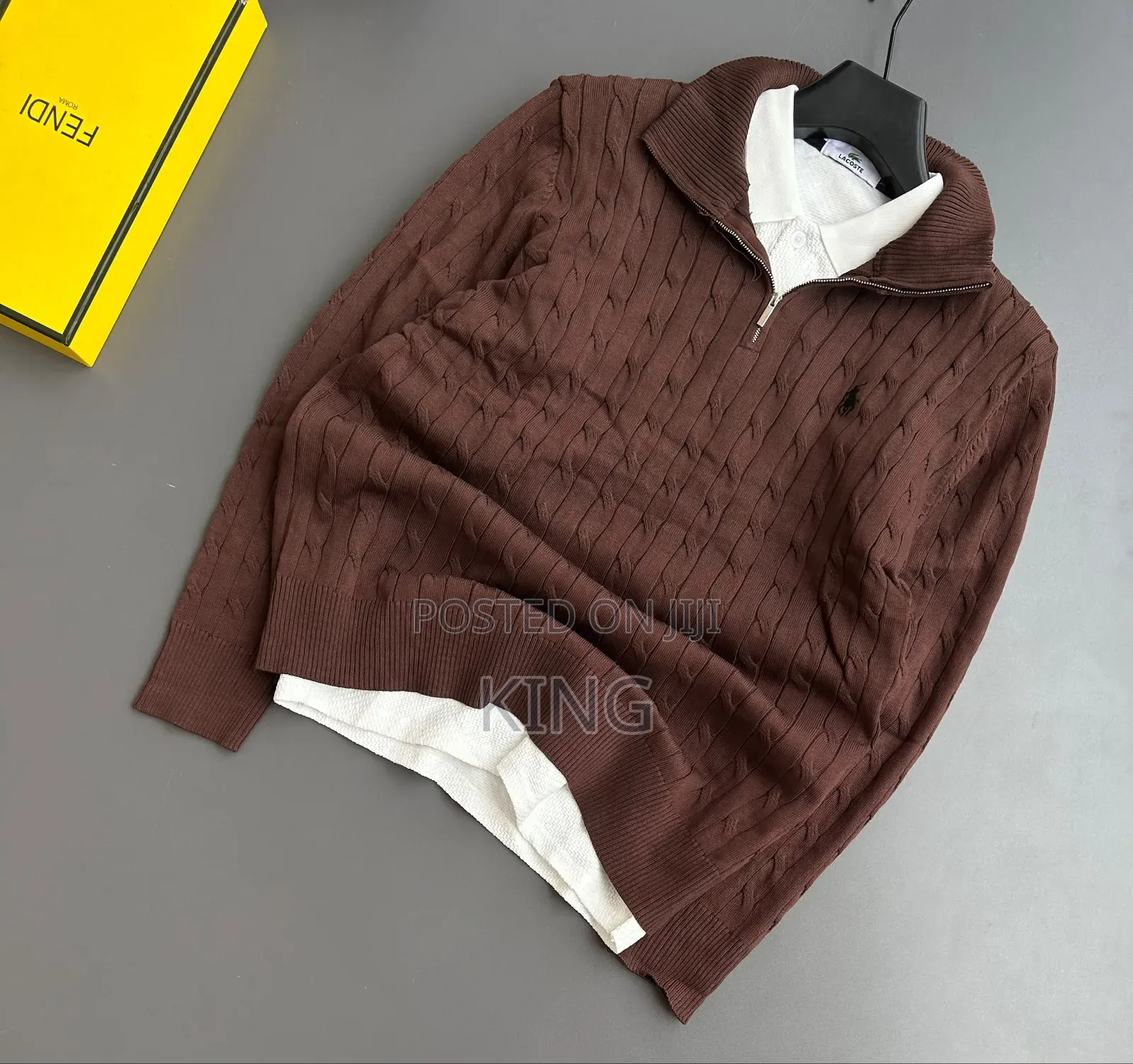 Polo Ralph Lauren Cable-Knit Quarter-Zip Sweater. Old Money