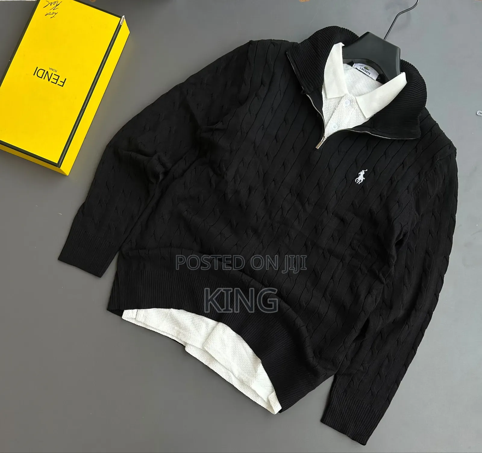 Polo Ralph Lauren Cable-Knit Quarter-Zip Sweater. Old Money