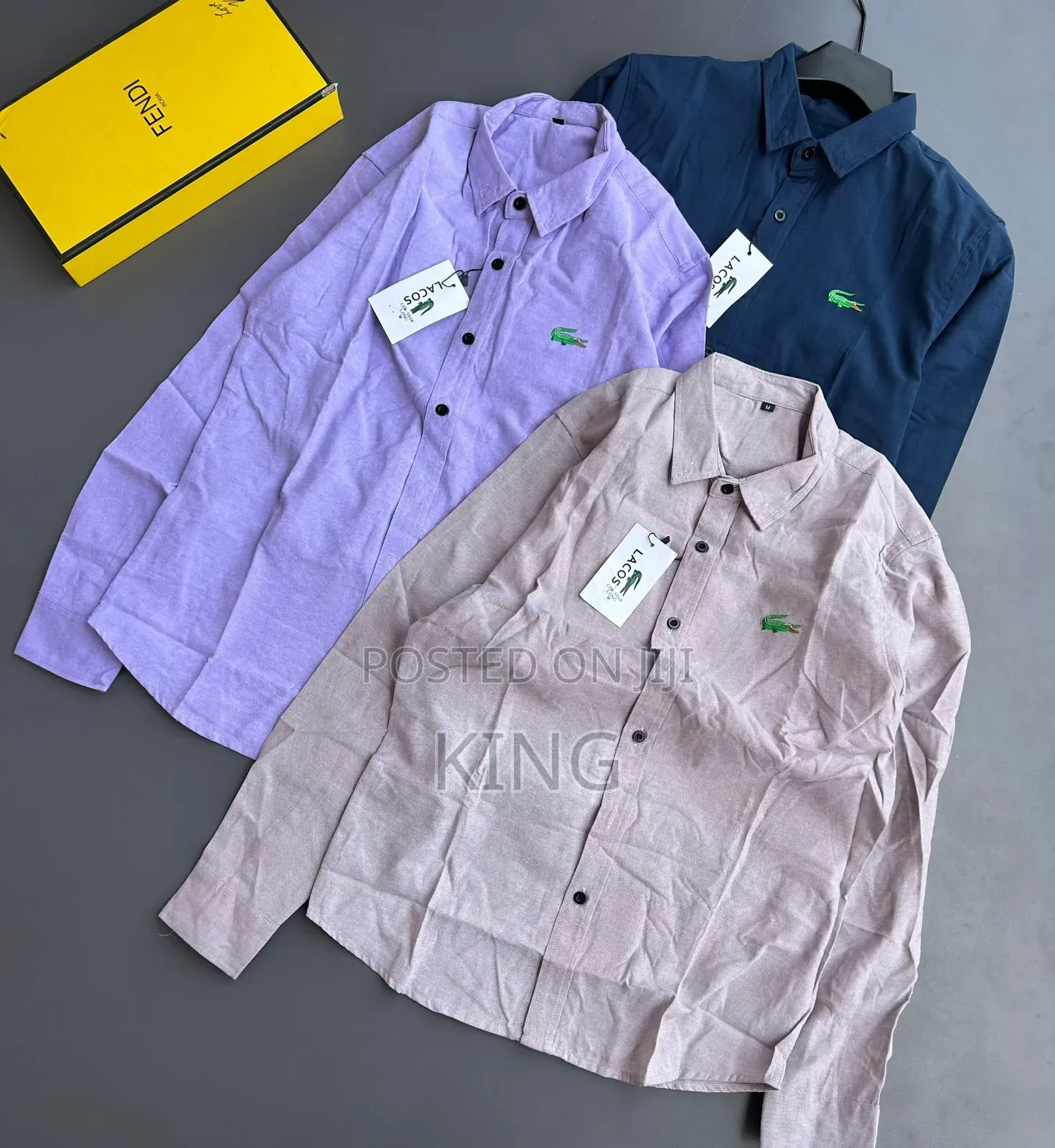 Lacoste Long-Sleeved, Button-Down Men's Shirts