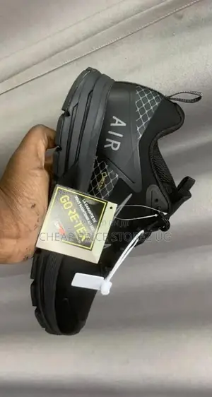 An All-Black Nike Air Sneaker Equipped With Waterproof Gore-