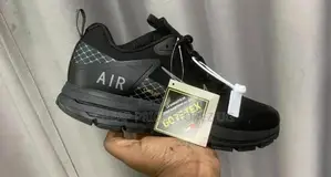 An All-Black Nike Air Sneaker Equipped With Waterproof Gore-