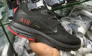 Shoe Shown Is a Black and Red Nike Air Waterproof Gore-Tex / Winter Th