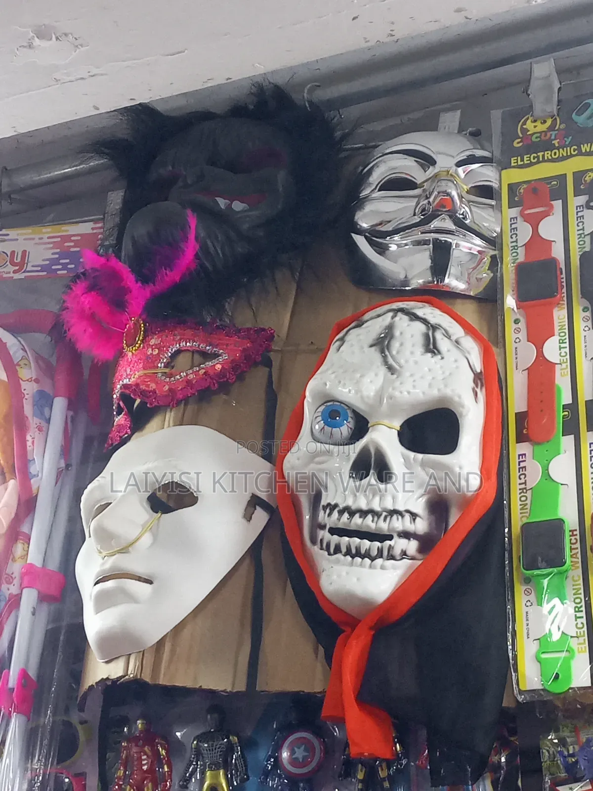 Sand Clown Men and Women Horror Mask Masquerade Witch Beard SkullCover