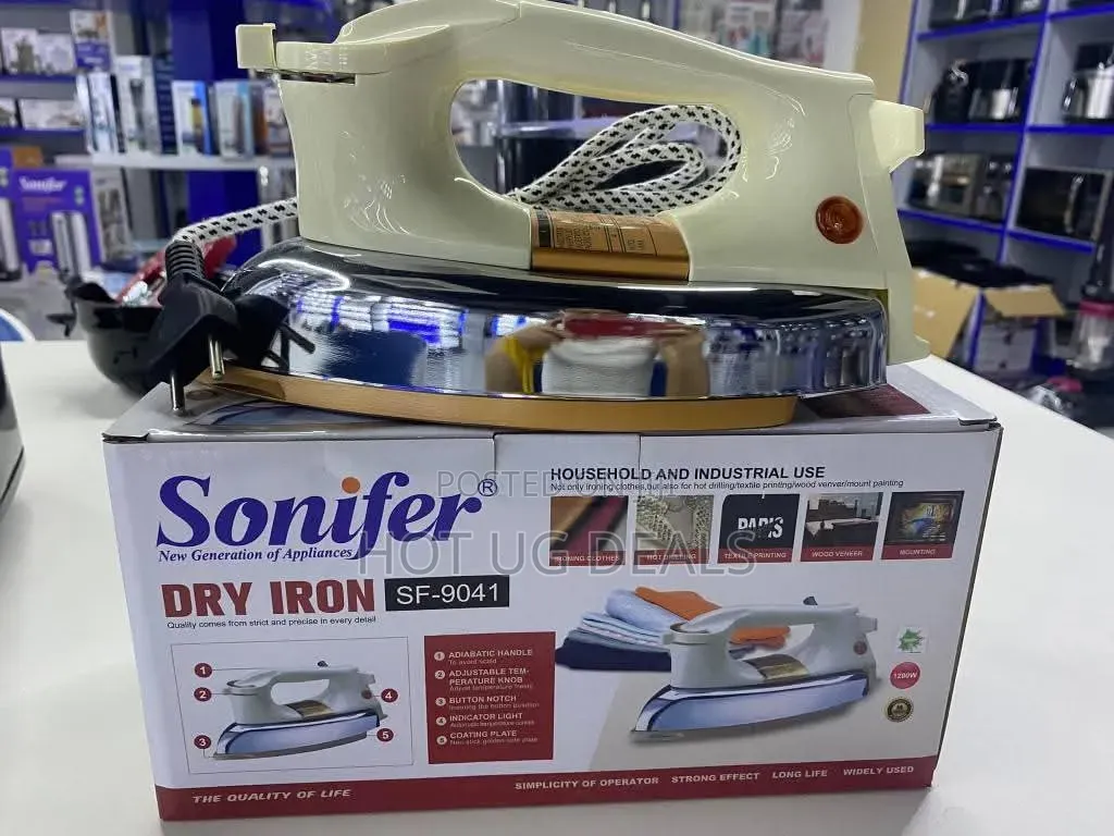 Sonifer SF-9022 Electric Dry Iron – Heavy Duty 1200W With Non-Stick