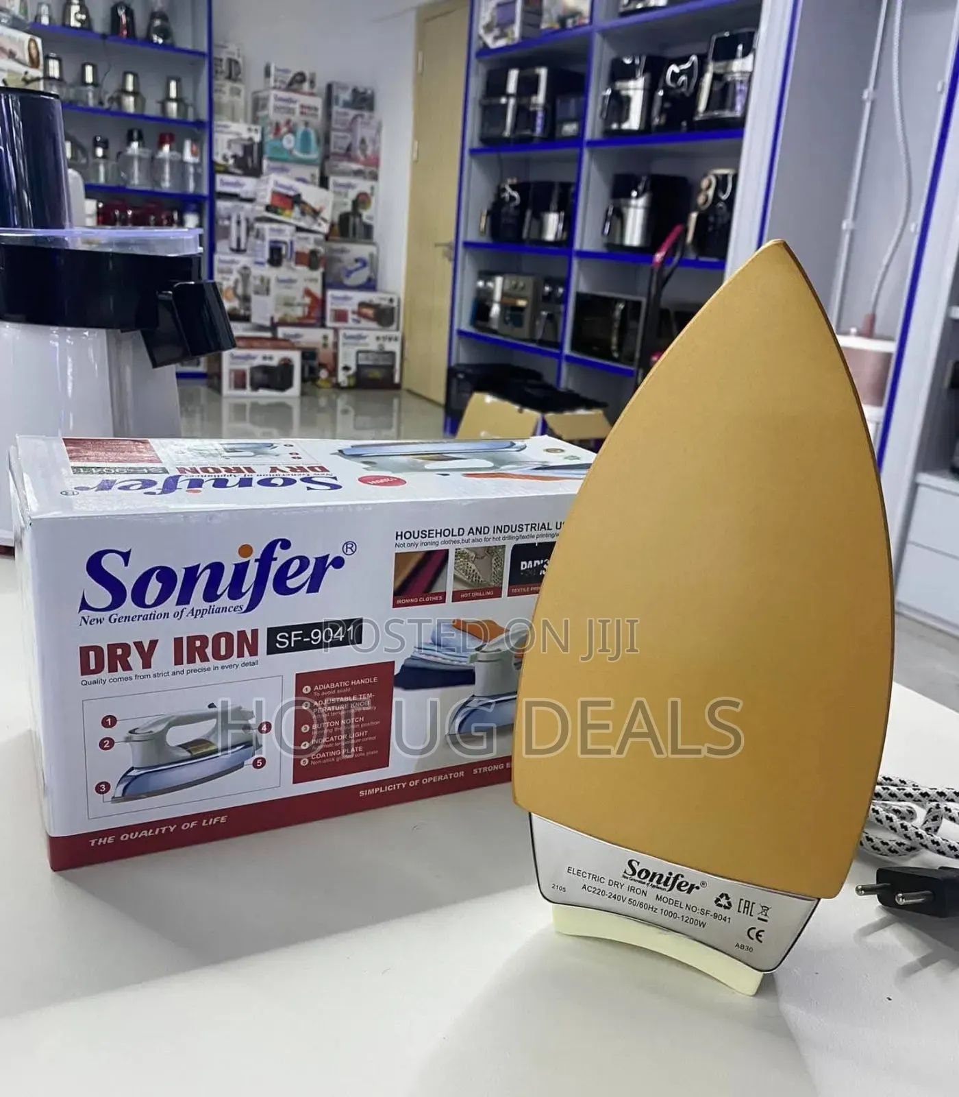 Sonifer SF-9022 Electric Dry Iron – Heavy Duty 1200W With Non-Stick