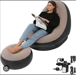 2pc Inflatable Air Sofa/Inflatable Lounge Chair -Multicolor